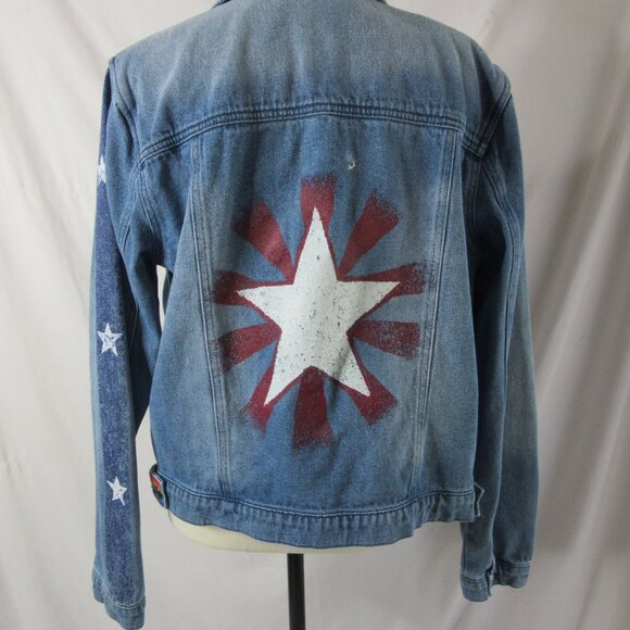 Marvel Disney Denim Trucker Jacket Doctor Strange America Chavez Size XL - Picture 2 of 16